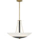 BAX 4 Light 24 inch Sand Coal and Soft Brass Pendant Ceiling Light